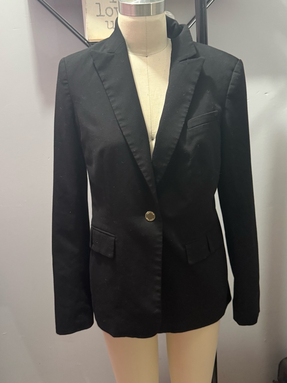 Calvin Klein Black Tailored Blazer with Single Button - Picture 3 of 8